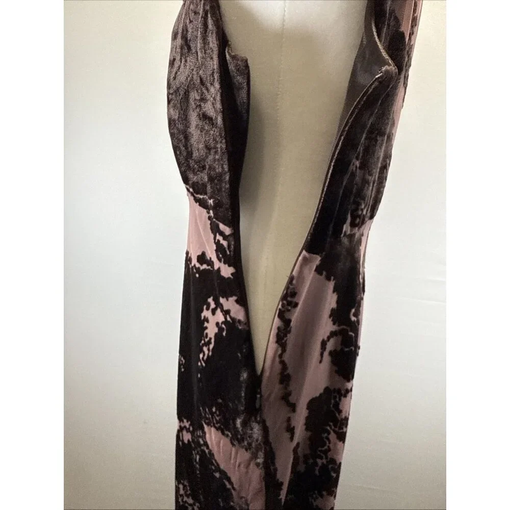 Vtg Carol Little‎ Velvet Burnout Maxi Dress 10 Gown Y2K Whimsigoth Fairy Sheer - Picture 7 of 16